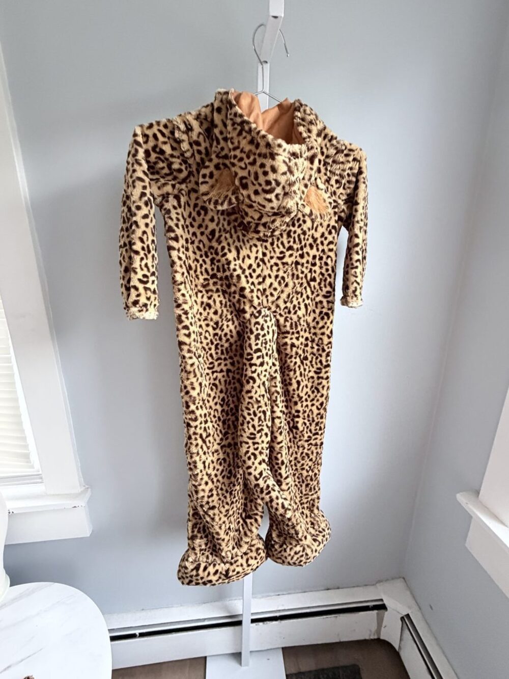 Princess Paradise Leopard Plush Hooded Costume Jumpsuit with Paw Mitts Small